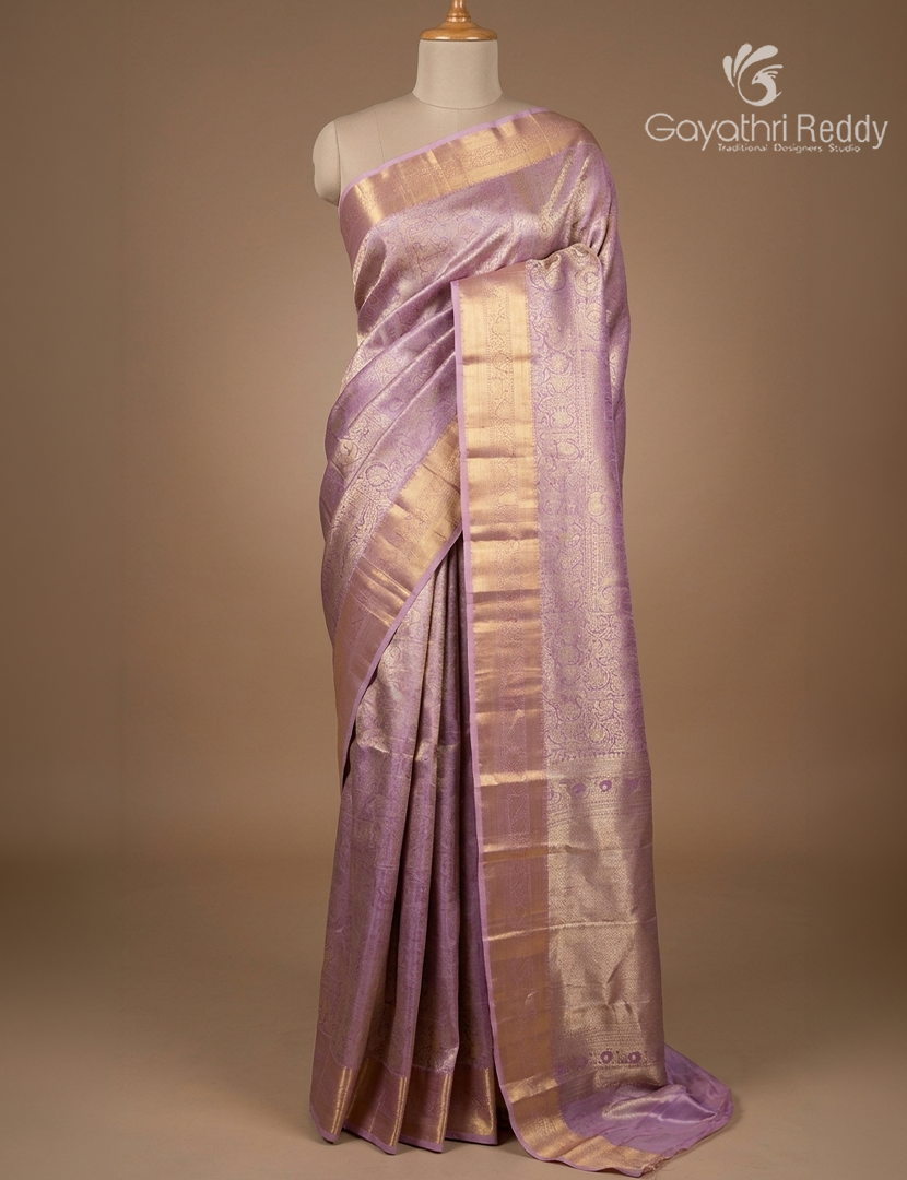 Semi Kanchipuram Silk Saree in Baby Pink