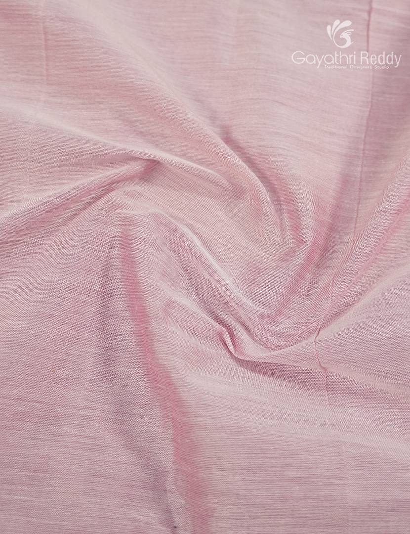 Pure Narayanpet Cotton Saree in Baby Pink
