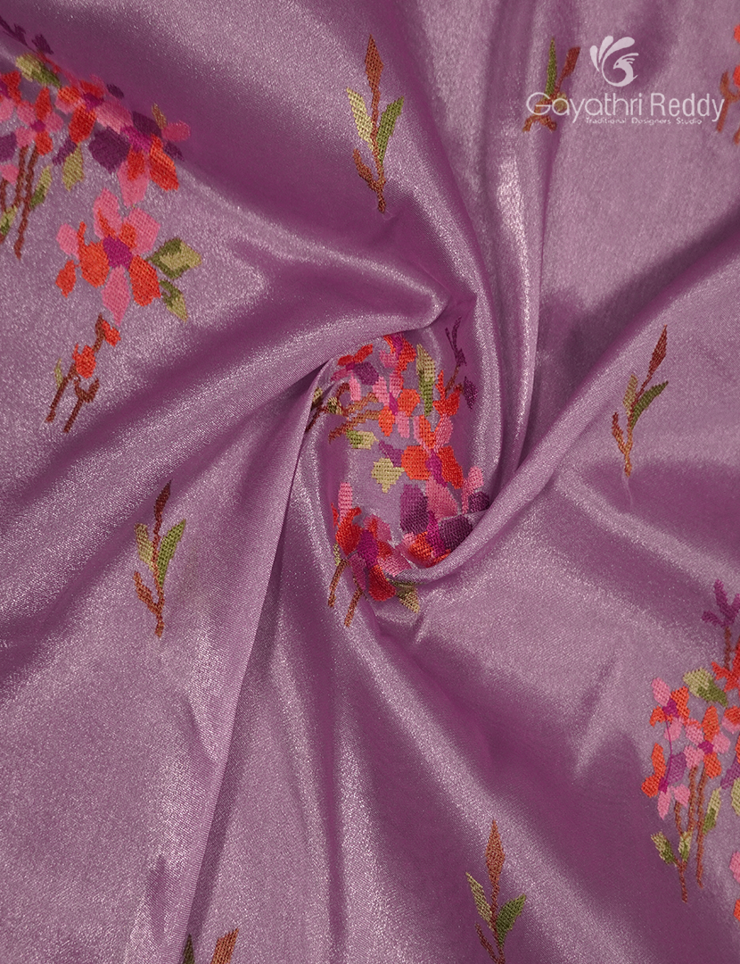 Organza Fancy Saree in Onion Pink