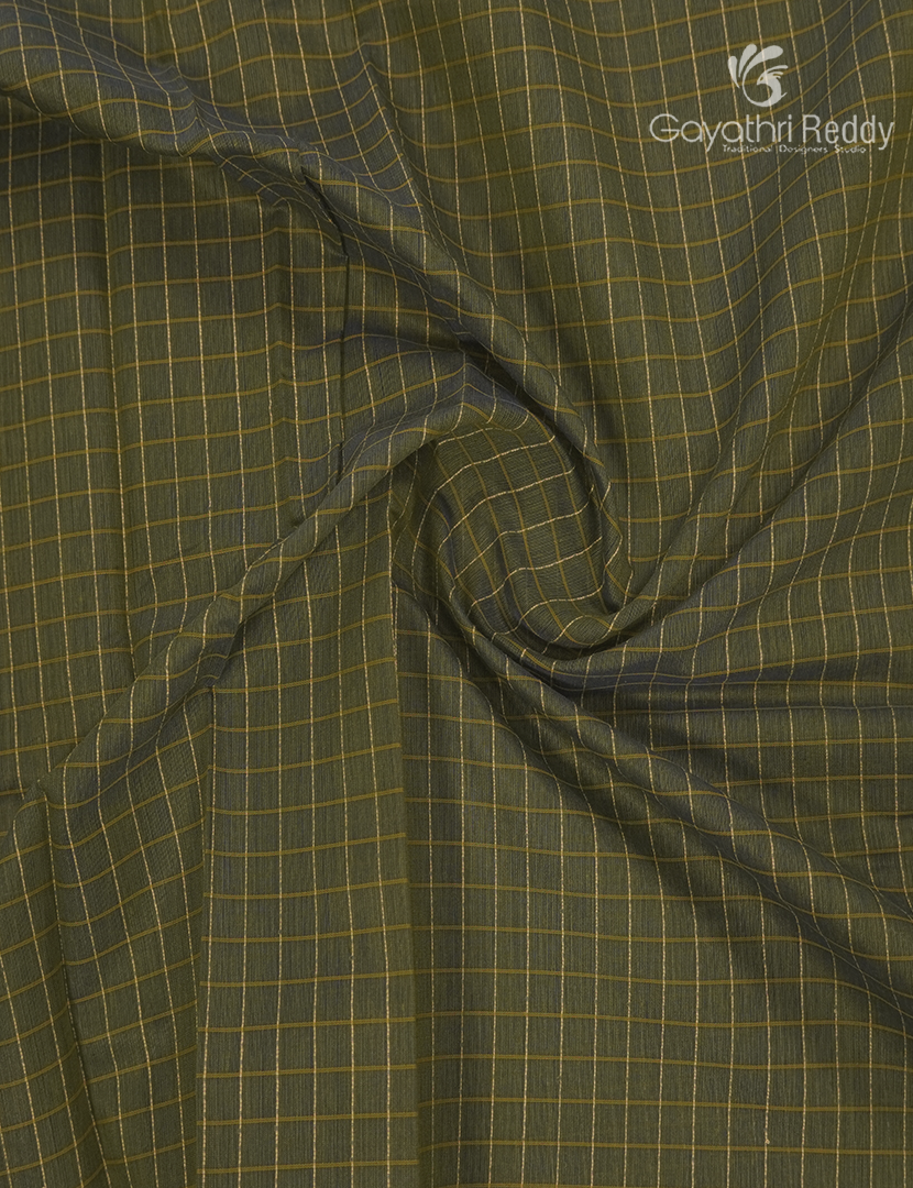 Kanchipuram Sico Saree in Olive Green and Jamun