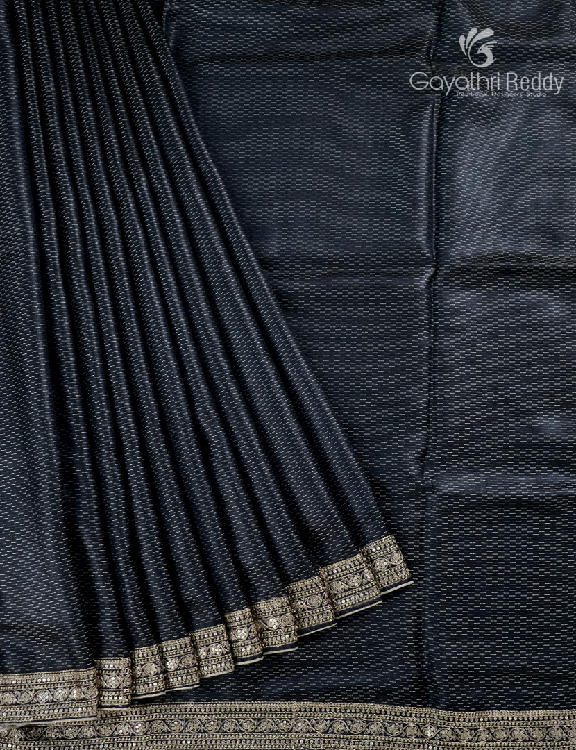 Pure Desi Tussar Fancy Saree in Black