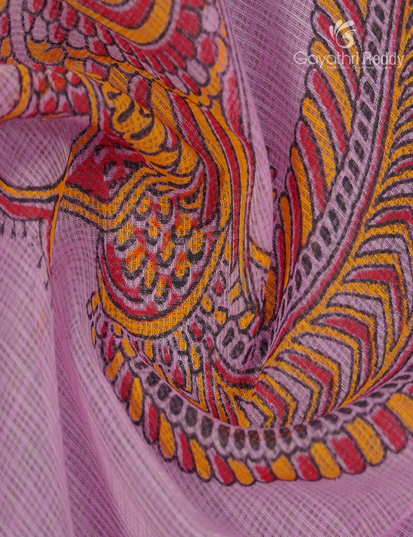 Kota Printed Saree in Baby Pink