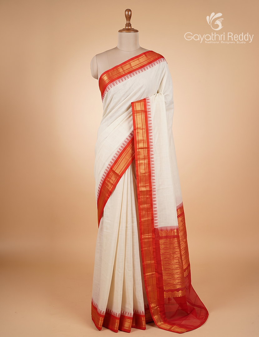Pure Gadwal Cotton Saree-GGC1623