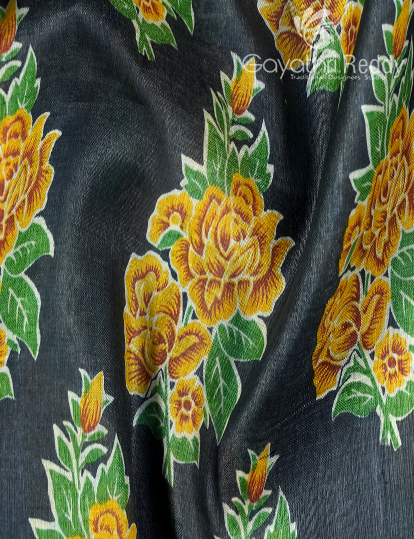 PURE DESI TUSSAR PRINTED SAREE-TS1572