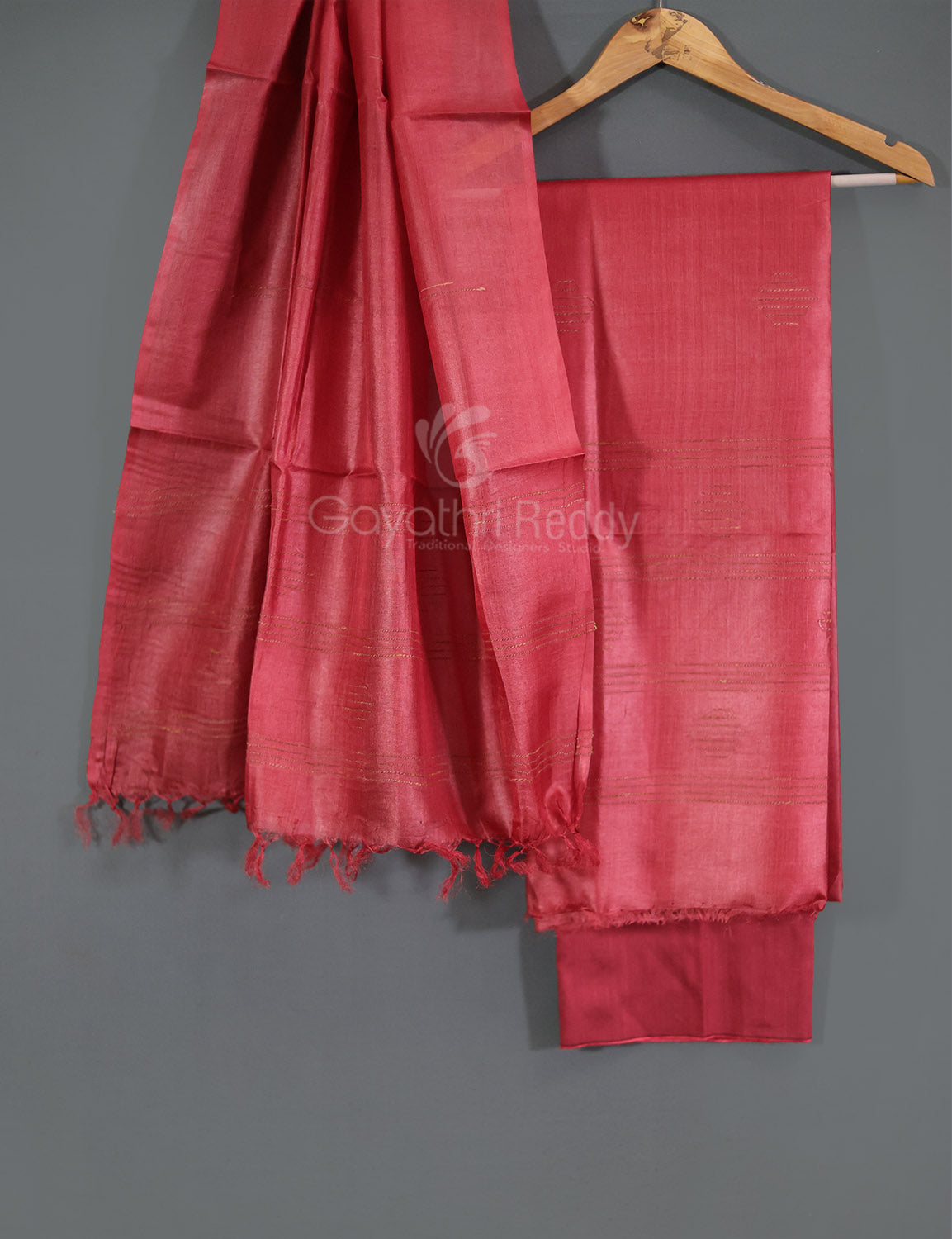 PURE DESI TUSSAR SILK DRESS MATERIAL-TSD24