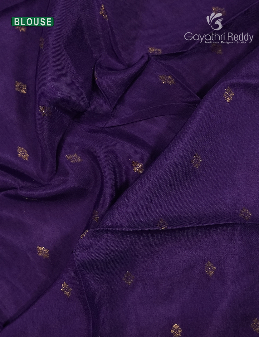 Semi Mysore Crepe Saree in Jamun