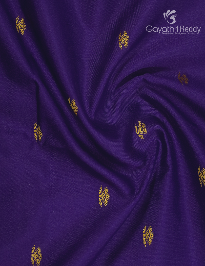 Semi Katan Silk Saree in Deep Purple