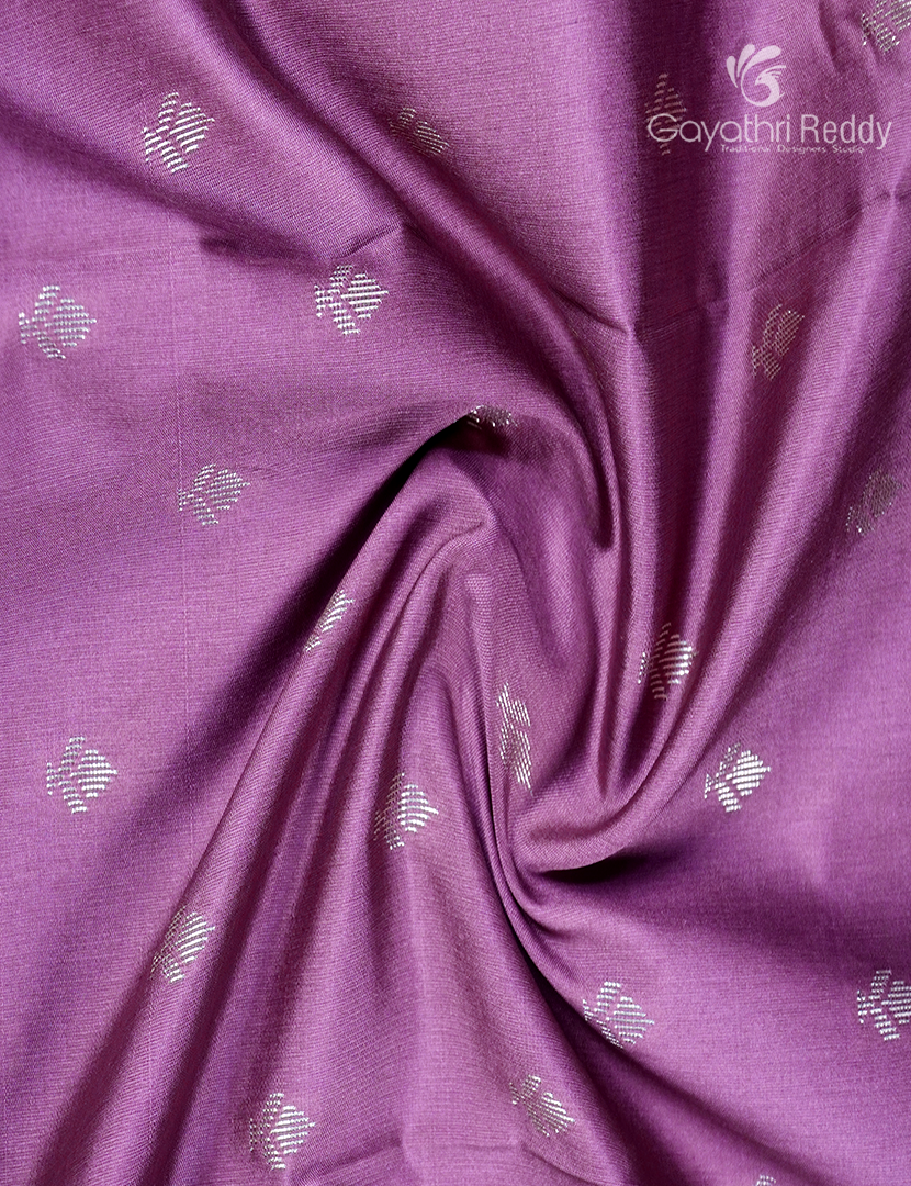 Semi Banaras Katan Silk Saree in Lilac and Green