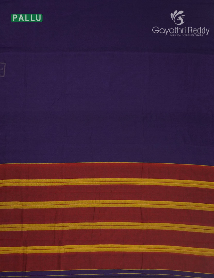 Pure Narayanpet Cotton Saree in Deep Violet