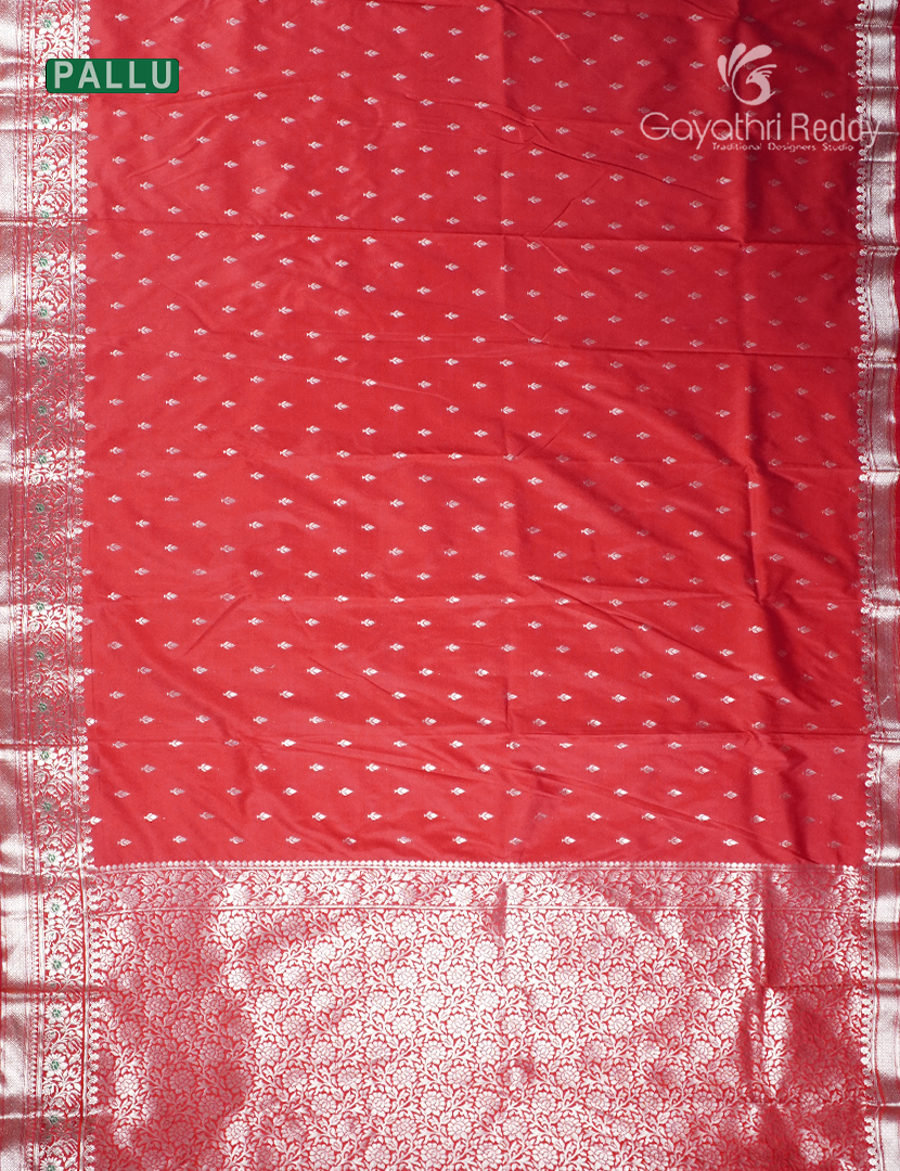 Semi Banaras Katan Silk Saree in Red