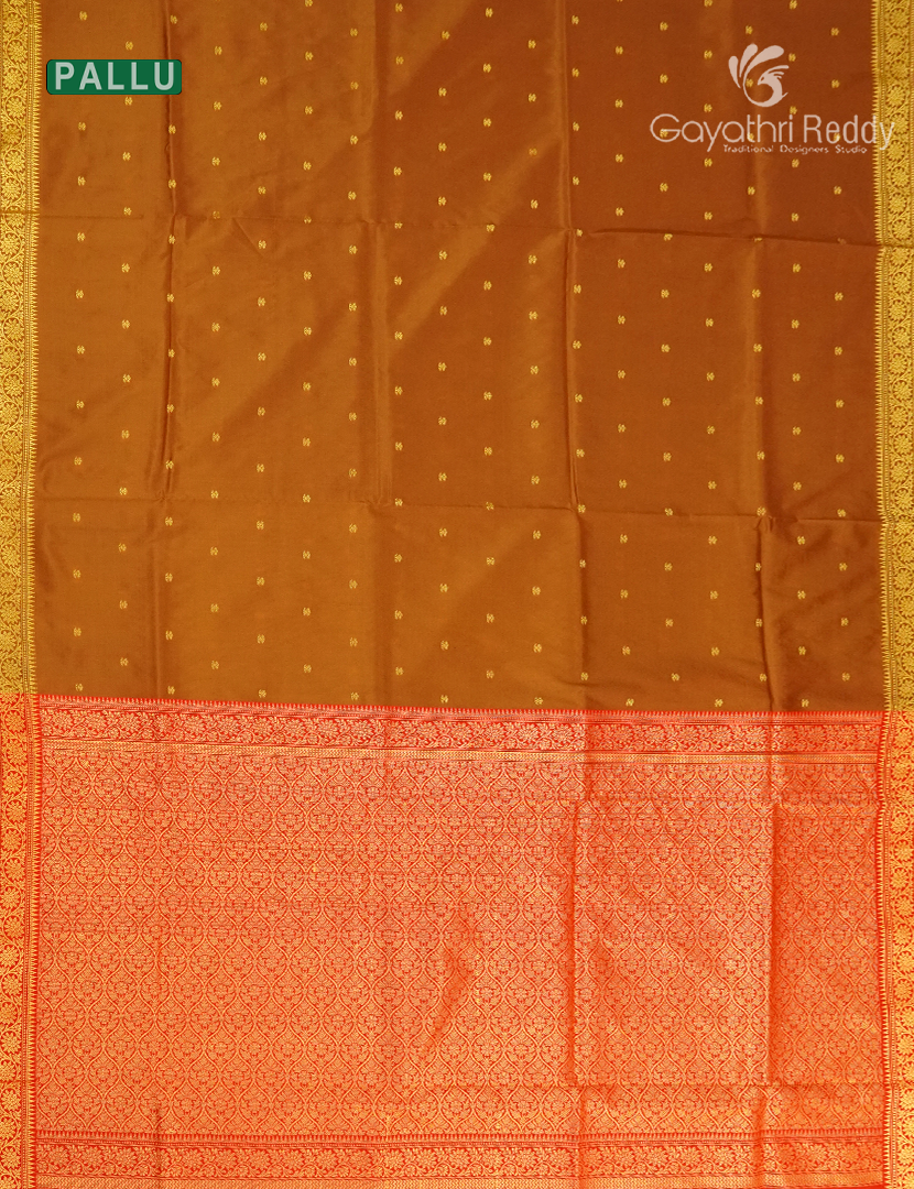 Semi Katan Silk Saree in Deep Mustard