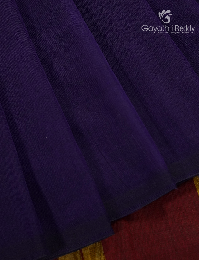 Pure Narayanpet Cotton Saree in Deep Violet