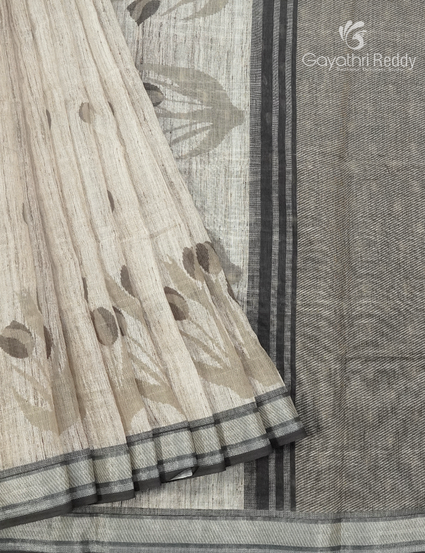 Linen Silk in Cream and Black
