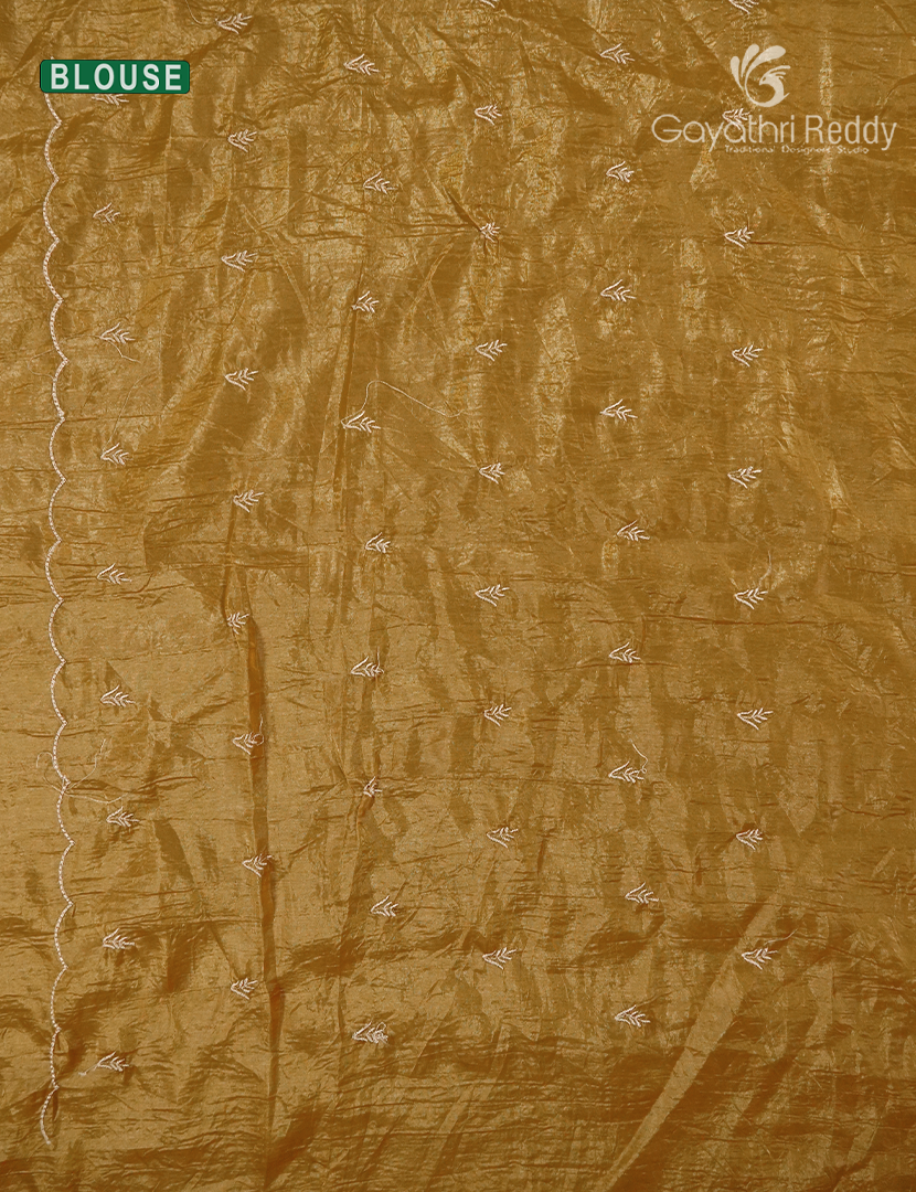 Glass Organza Saree in Pastel Mustard