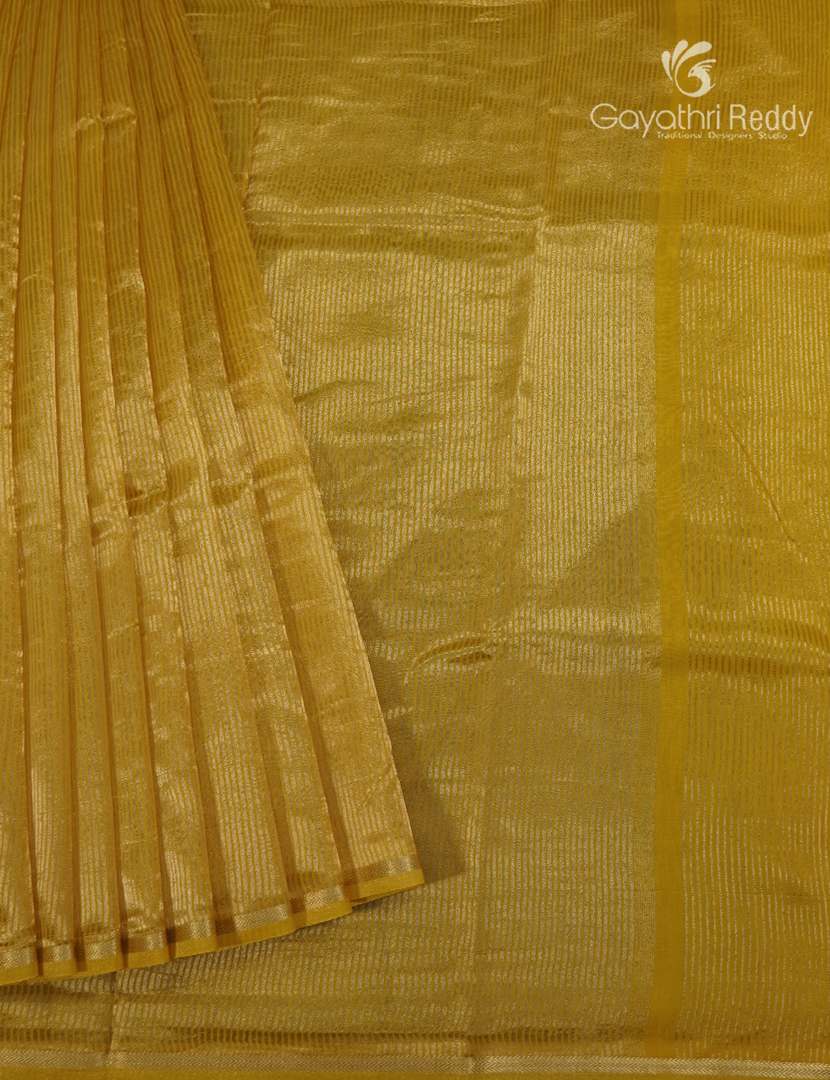 Pure Tissue Saree in Gold