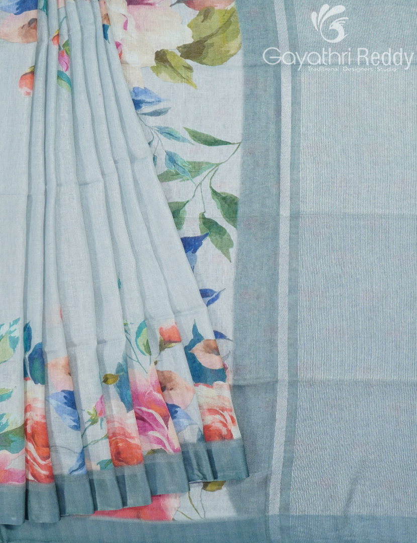 PURE LINEN SAREE-L1432