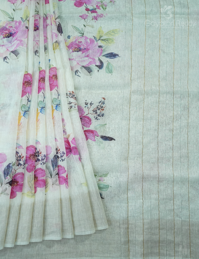 PURE LINEN SAREE-L1347