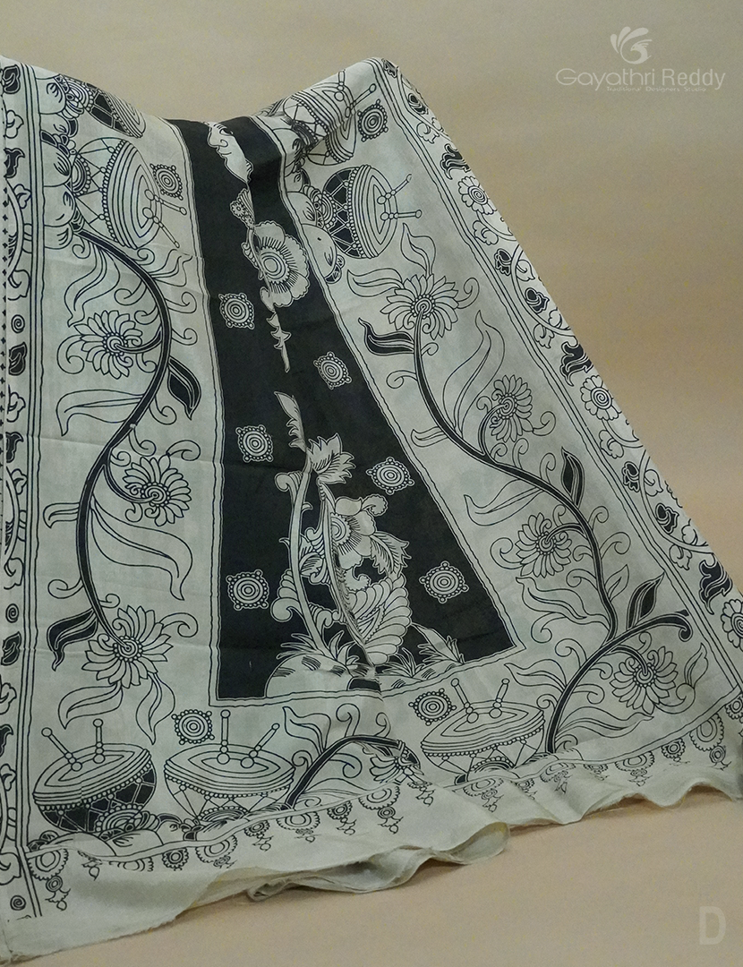 PURE KALAMKARI  KADI  SILK -KKS7