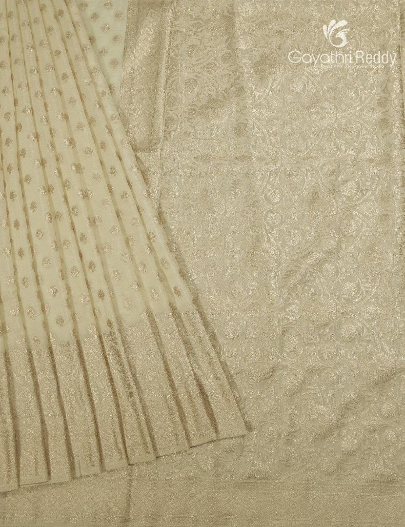 Banaras Georgette Saree in Ivory