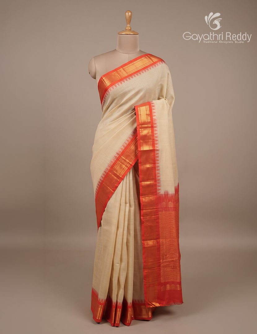 Pure Gadwal Cotton Saree-GGC1625