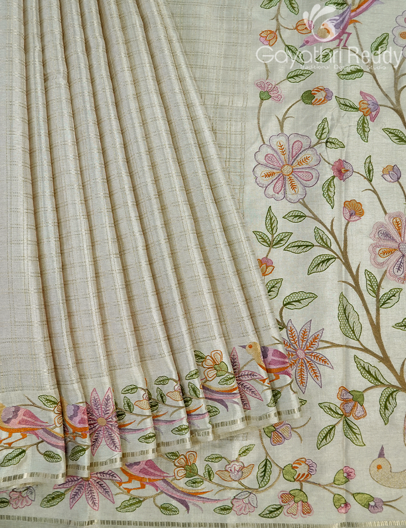 KHADI SILK WORK SAREE-KSW55