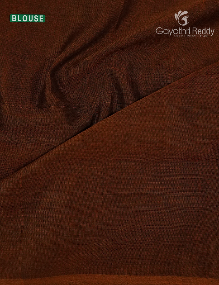 Pure Narayanpet Cotton Saree in Deep Maroon