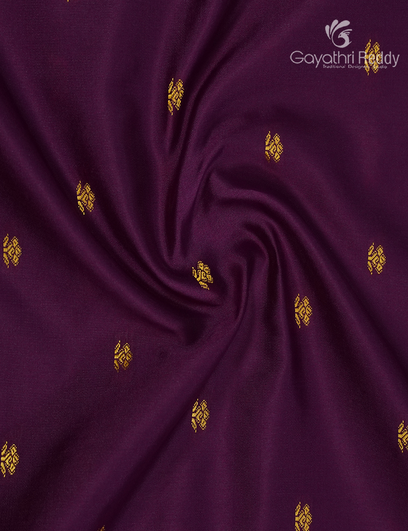 Semi Katan Silk Saree in Deep Violet