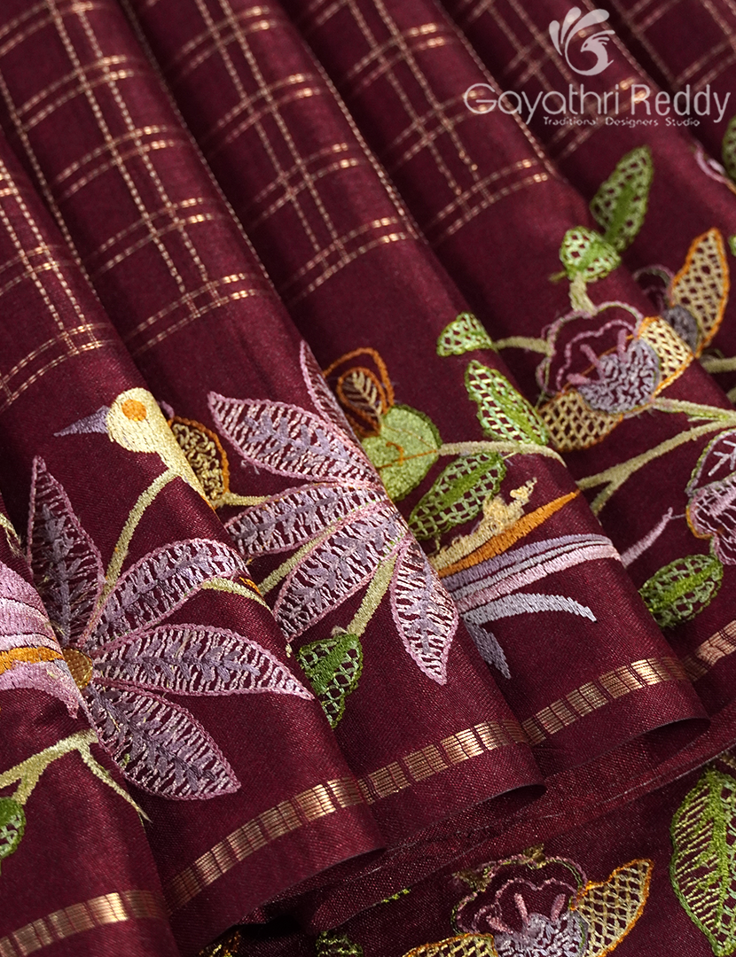 KHADI SILK WORK SAREE-KSW56