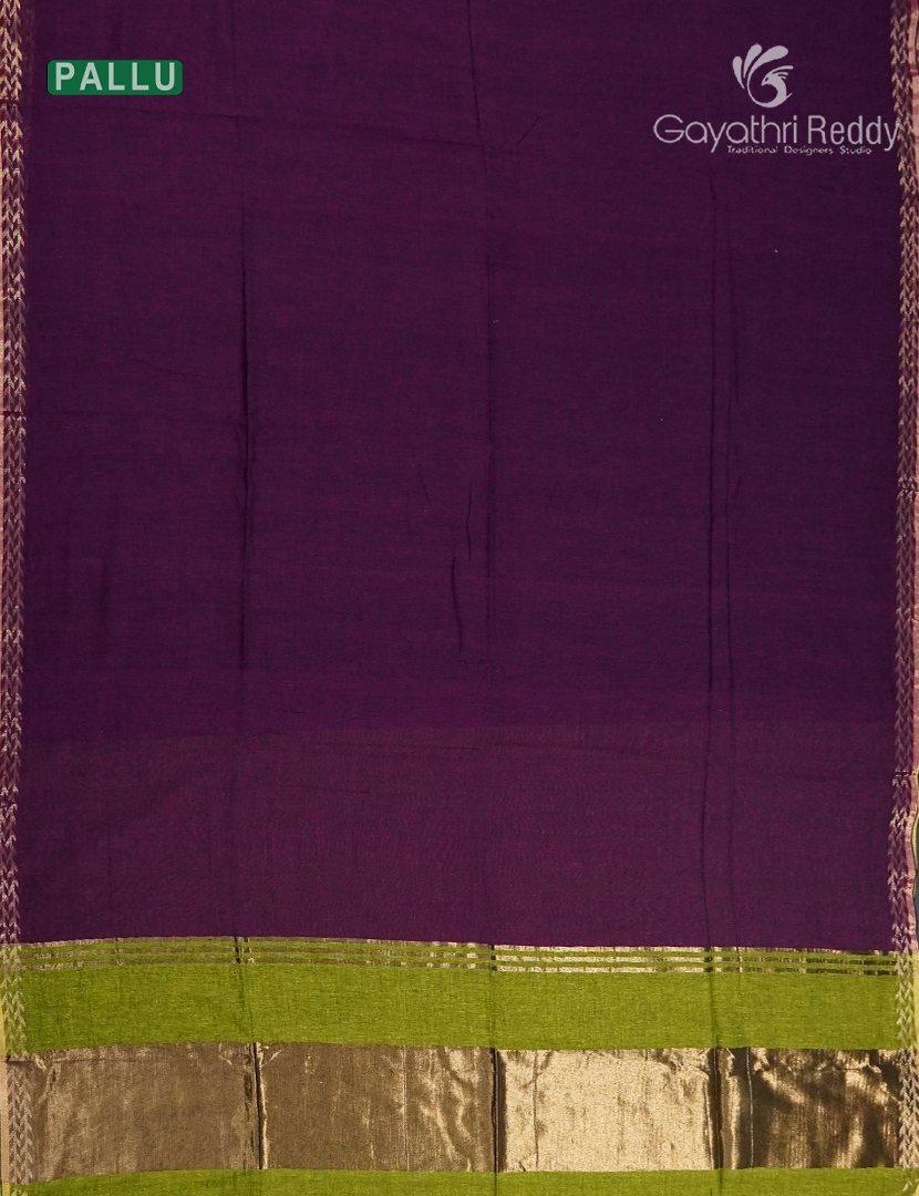 Jamdani Cotton Saree in Deep Violet