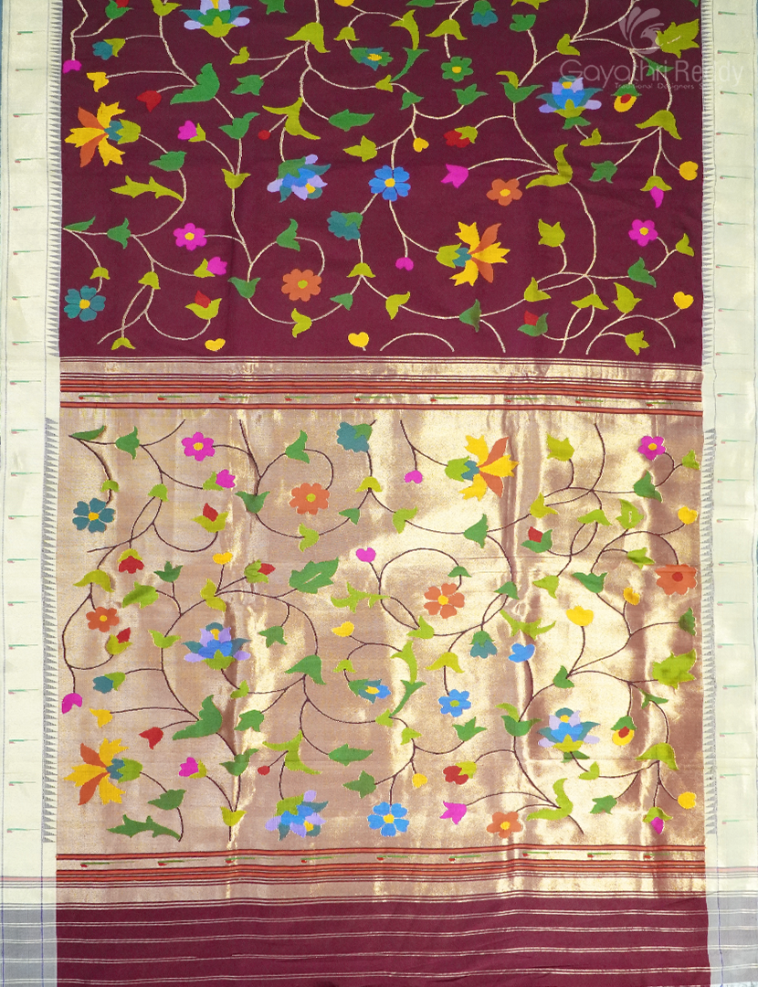 PURE  PAITHANI PATTU SAREE-PSS585