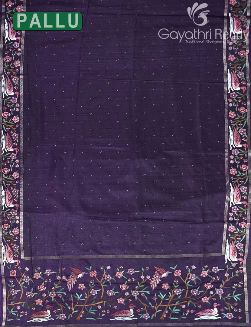 KHADI SILK WORK SAREE-KSW6