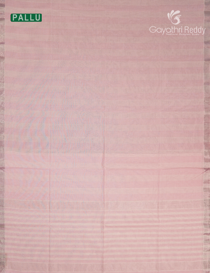 Pure Kanchi Cotton Saree in Baby Pink