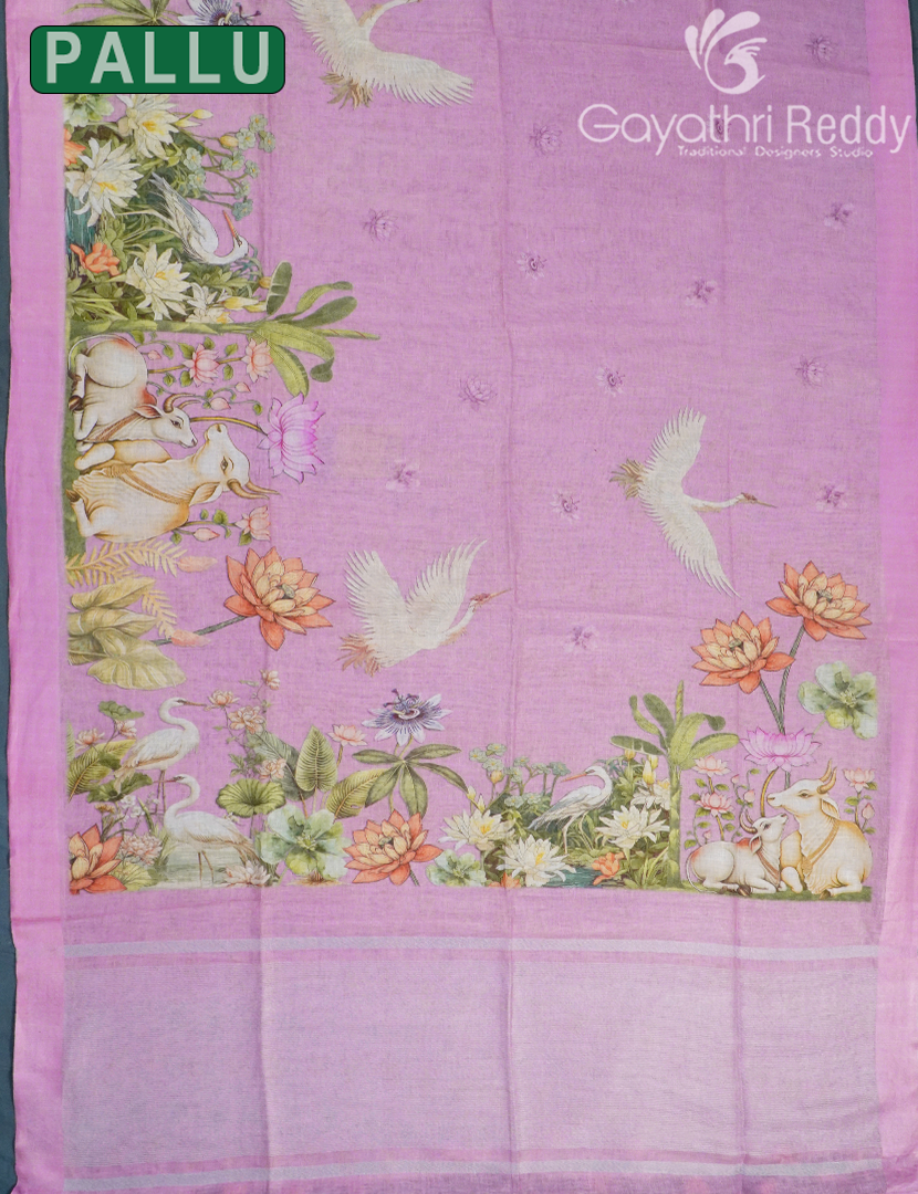 PURE LINEN SAREE-L1442