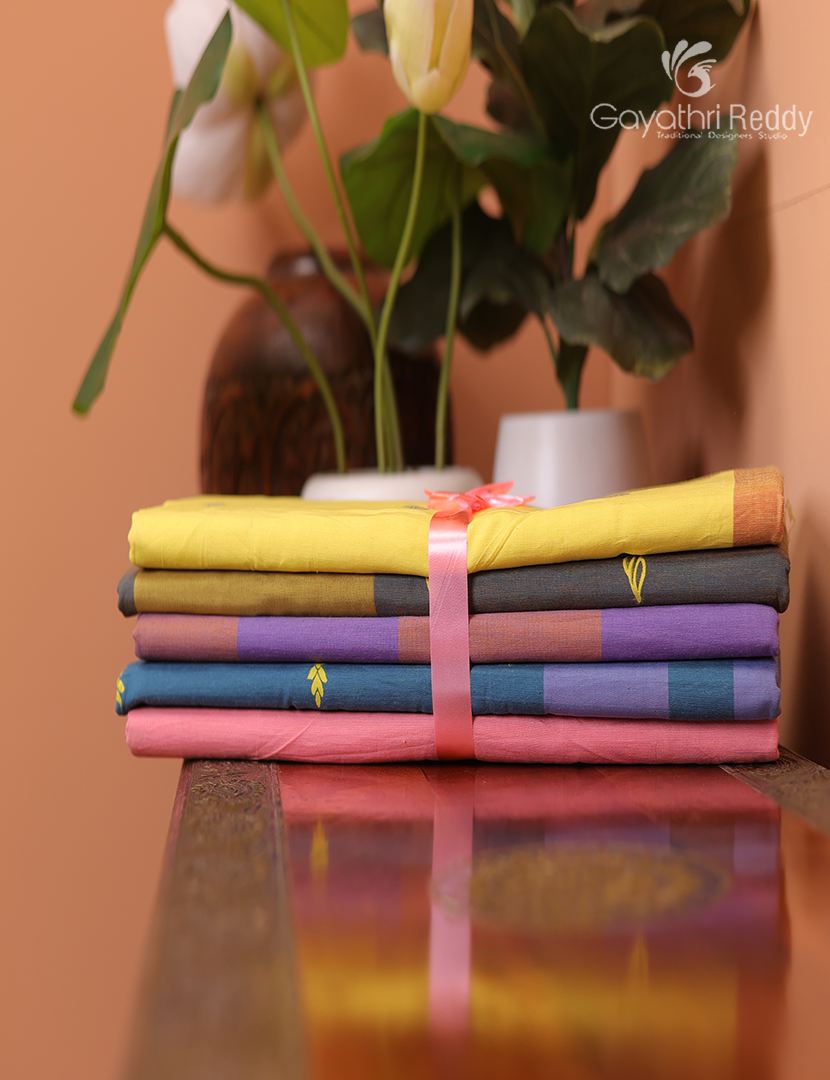 Silk Cotton Sarees Combo ( Set of 5 )