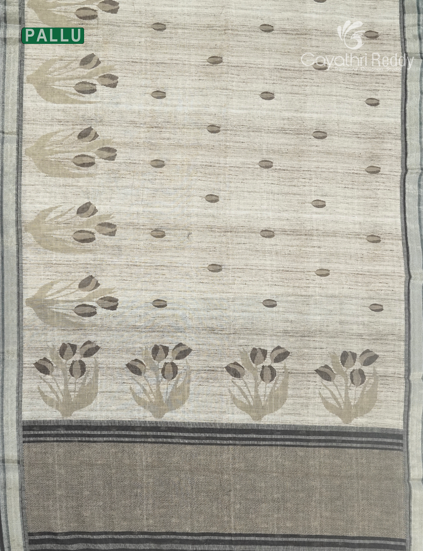 Linen Silk in Cream and Black