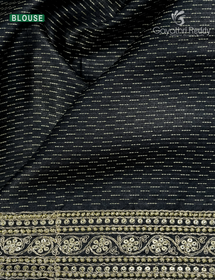 Pure Desi Tussar Fancy Saree in Black