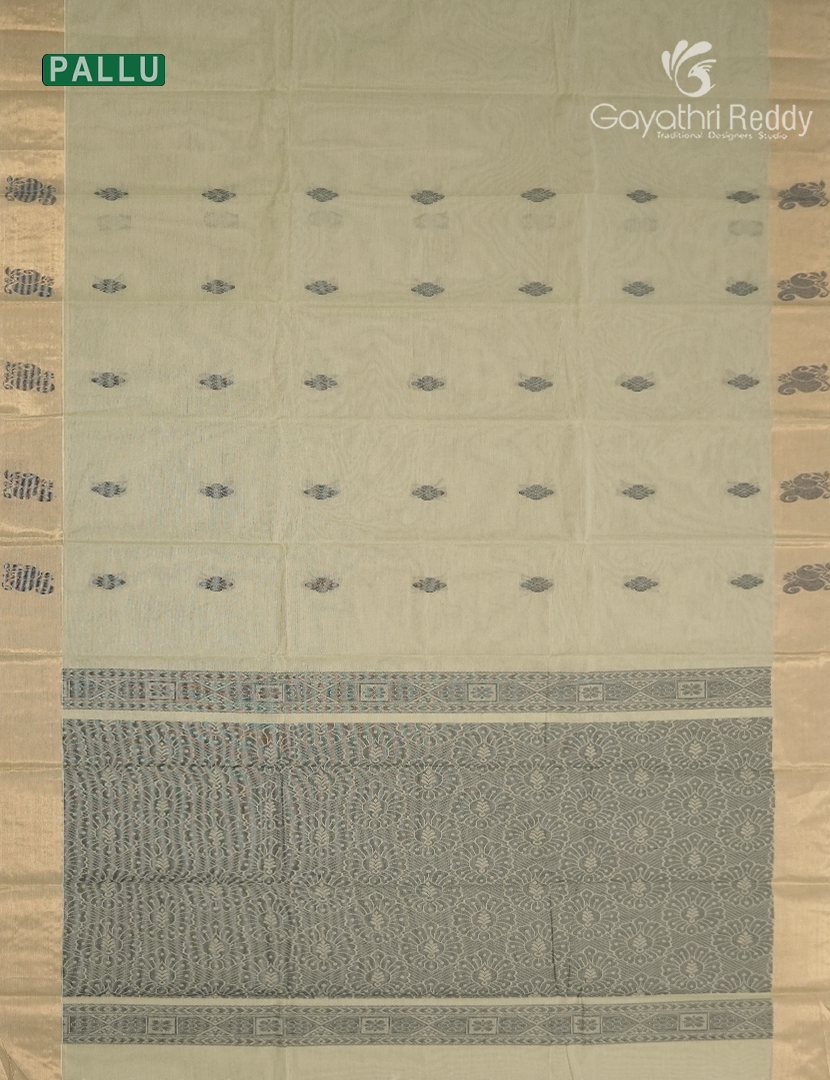 Pure Kanchi Cotton Saree in Pista Green