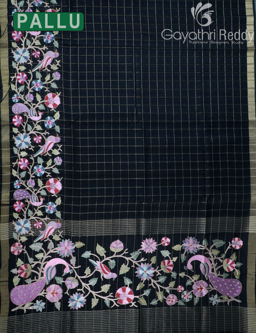 KHADI SILK WORK SAREE-KSW75