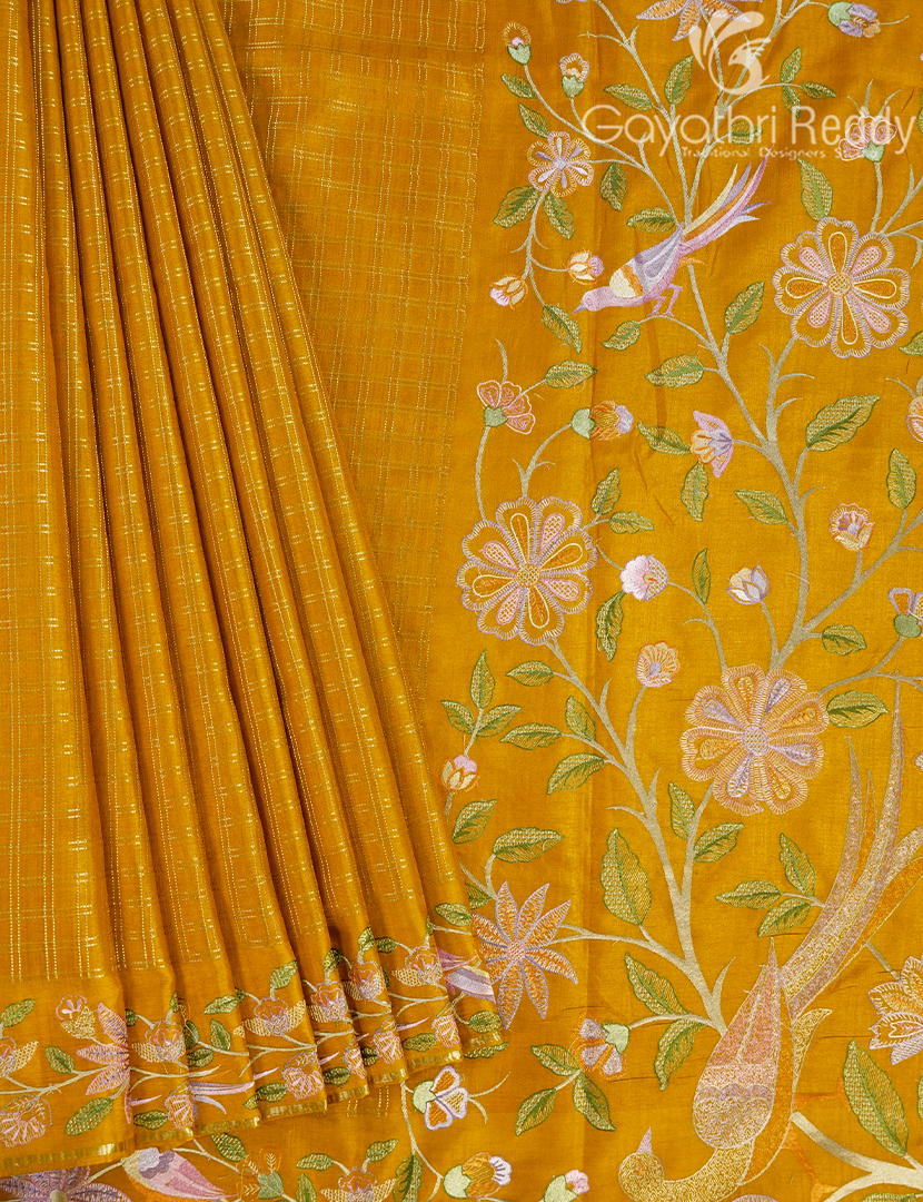 KHADI SILK WORK SAREE-KSW57