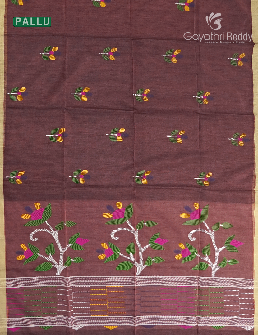 SILK COTTON DHAKAI SAREE-SCD1