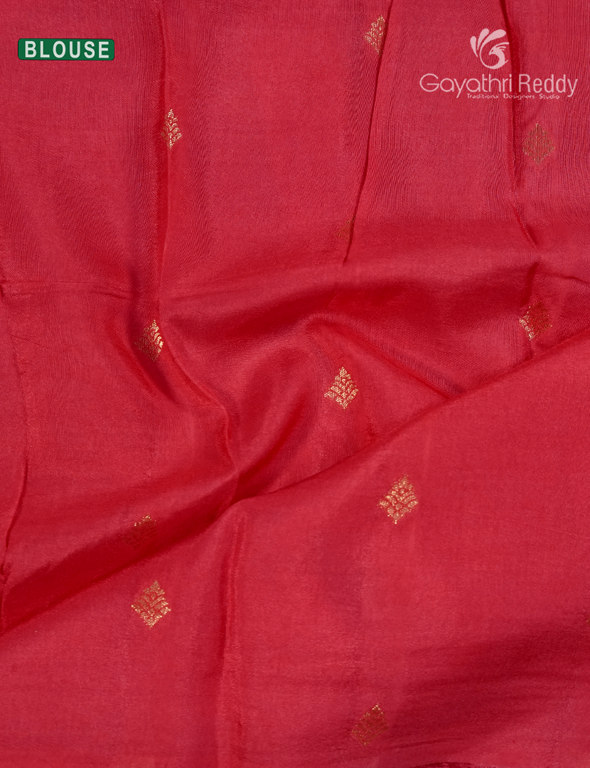 Semi Mysore Crepe Saree in Peach Pink