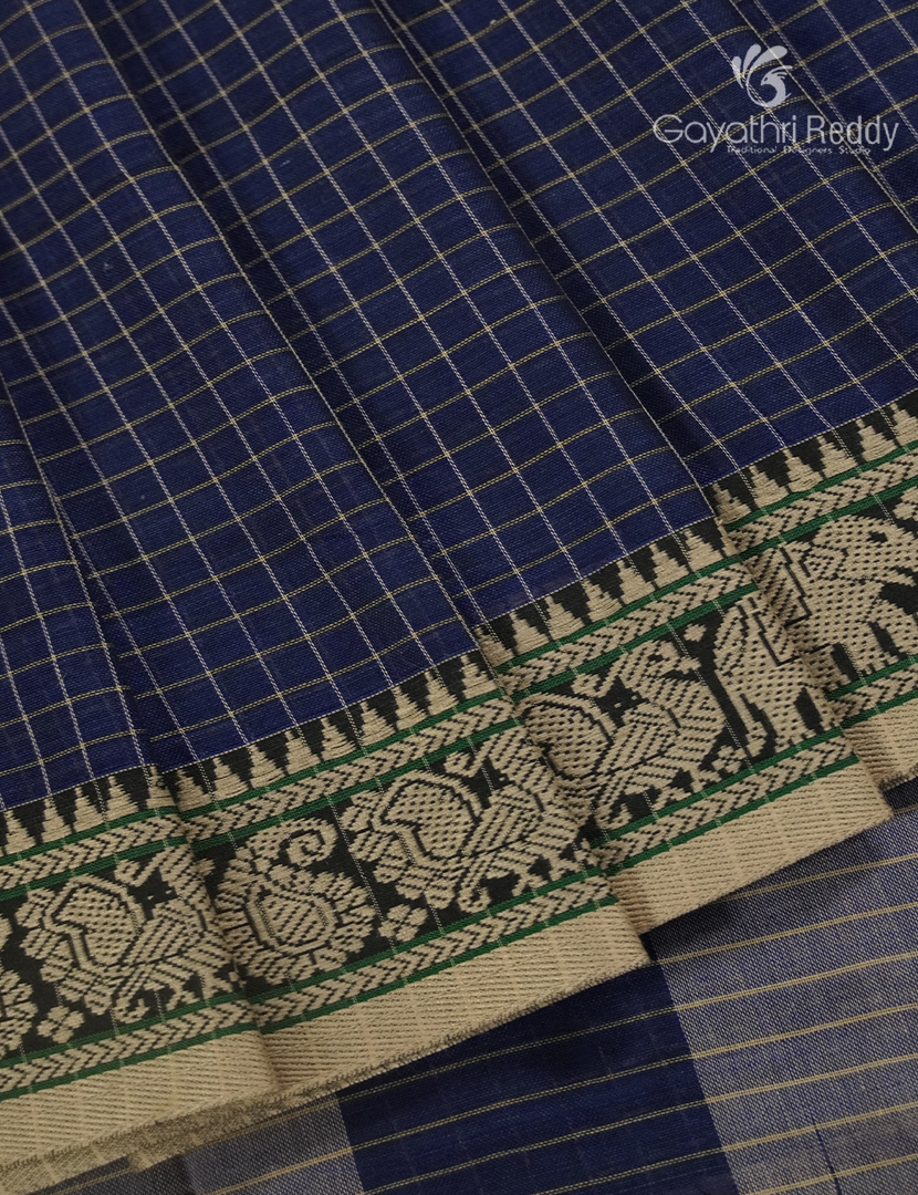 Pure Narayanpet Cotton Saree in Deep Grey