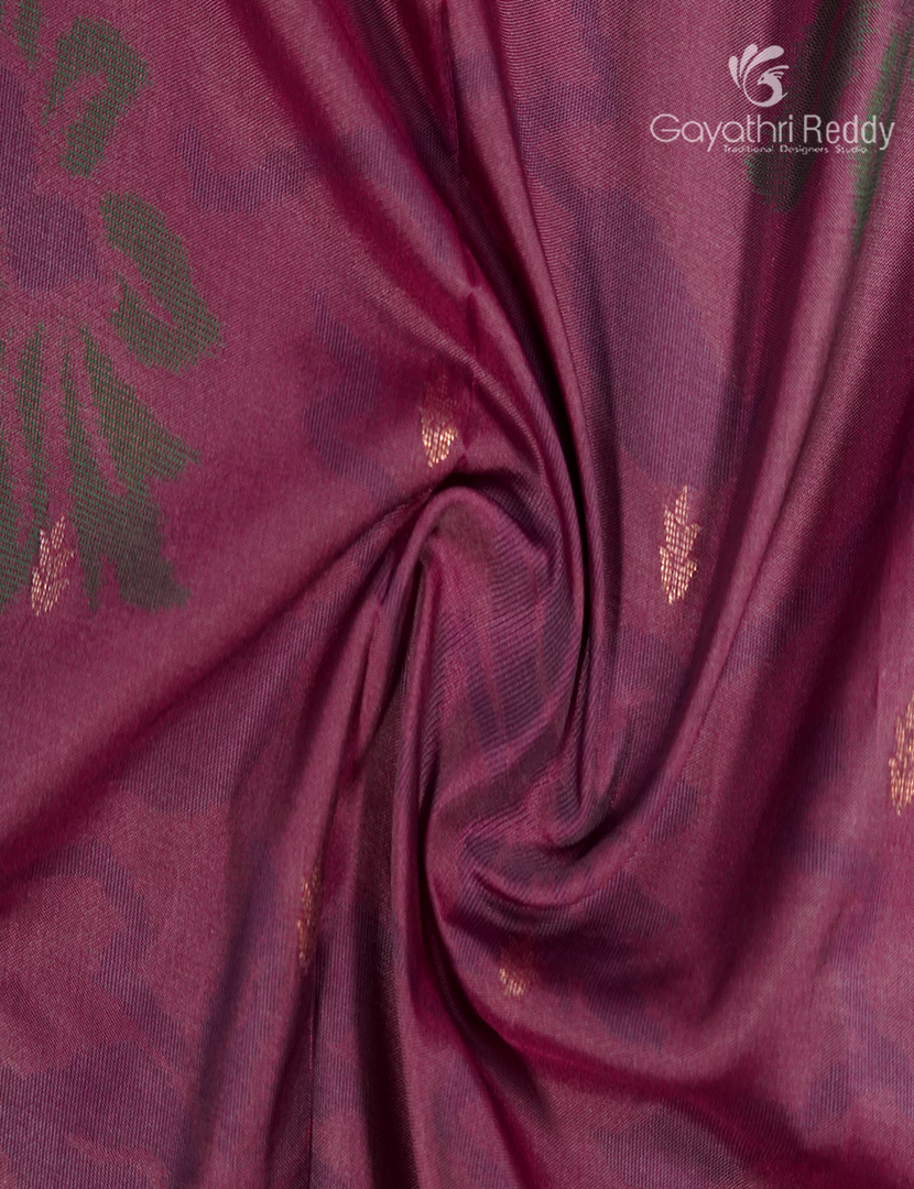 Semi Kanchipuram Art Silk Saree in Deep Onion Pink