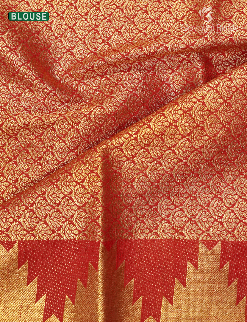 Semi Tussar Saree in Red