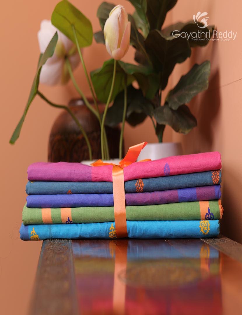 Silk Cotton Sarees Combo ( Set of 5 )