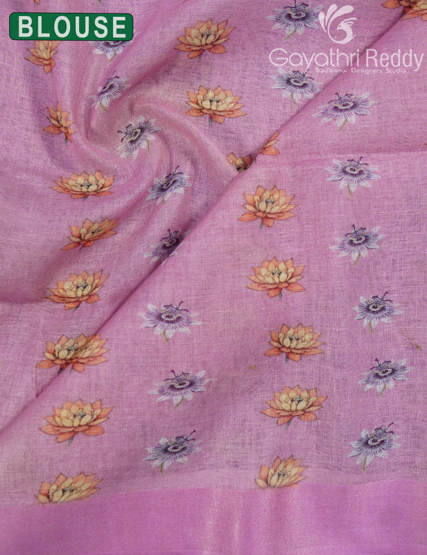 PURE LINEN SAREE-L1442