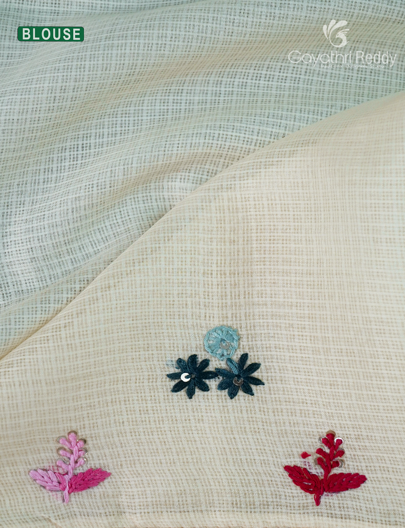 Kota Fancy Saree in Pastel Lime Yellow