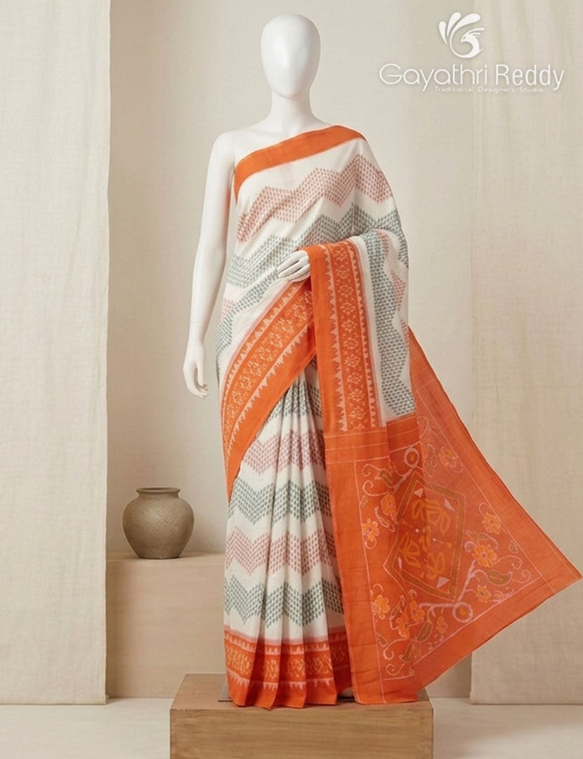 PURE IKKAT COTTON (H.L) SAREE-IKC1058