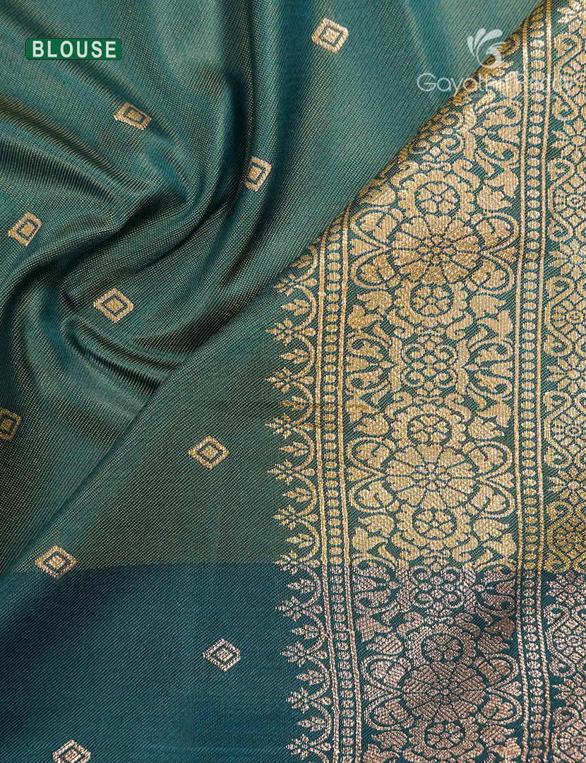 Semi Kanchipuram Art Silk Saree in Pista Green
