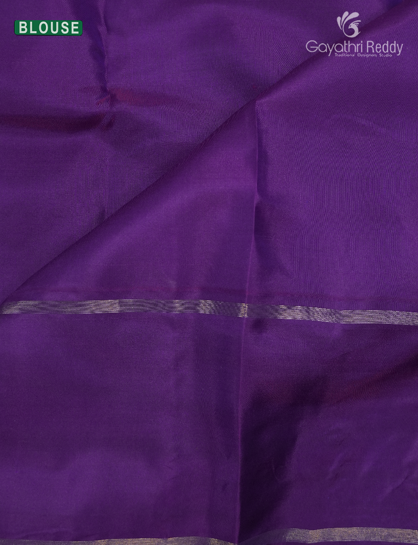 Pure Kanchi Vintage Saree in Grey and Violet